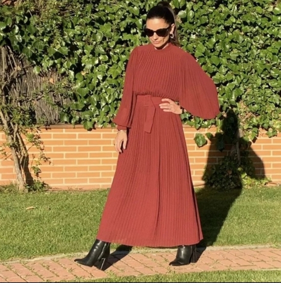 Zara Dresses & Skirts - Zara pleated midi dress